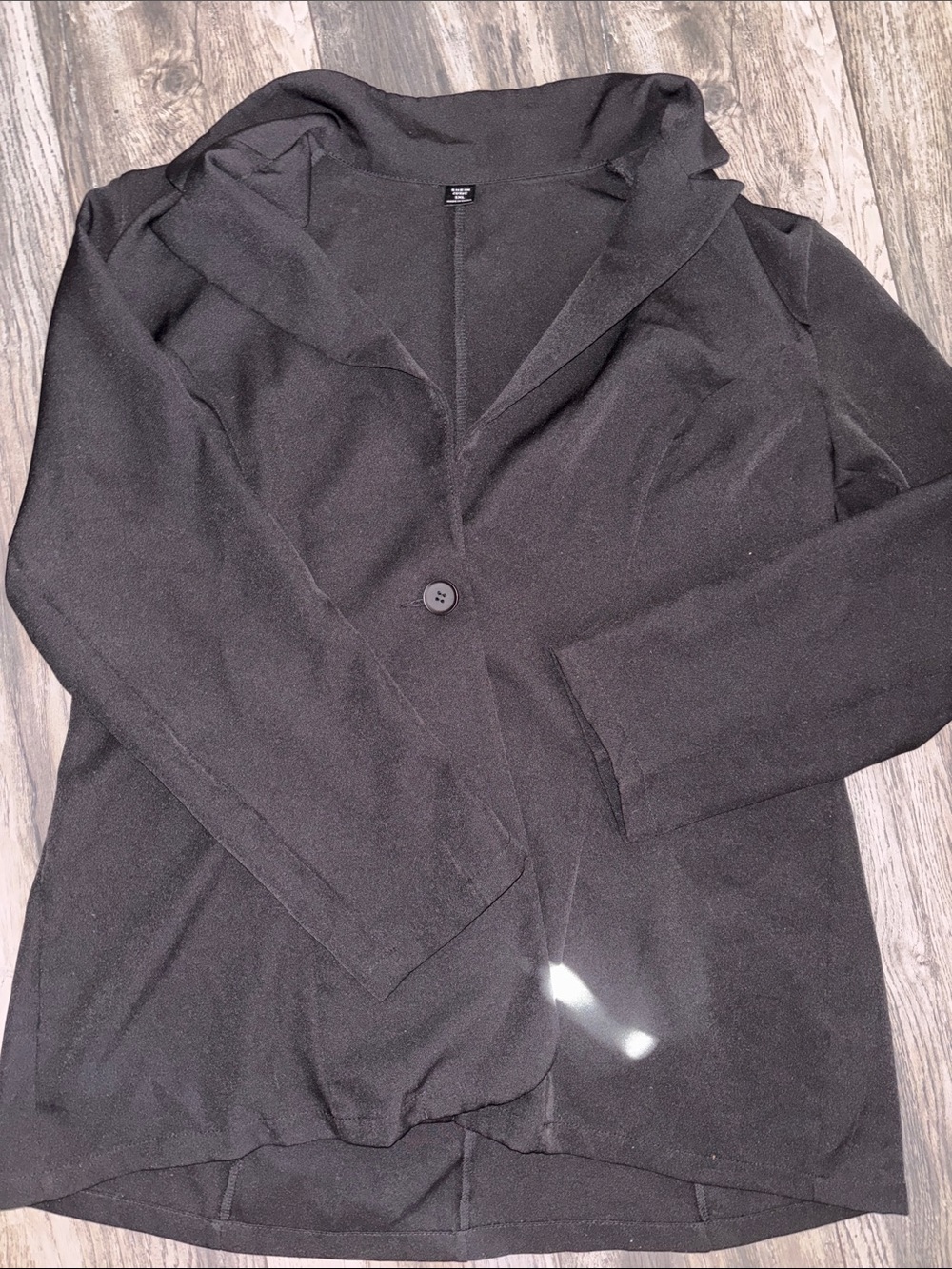 SHEIN Black Single-Button Blazer Jacket